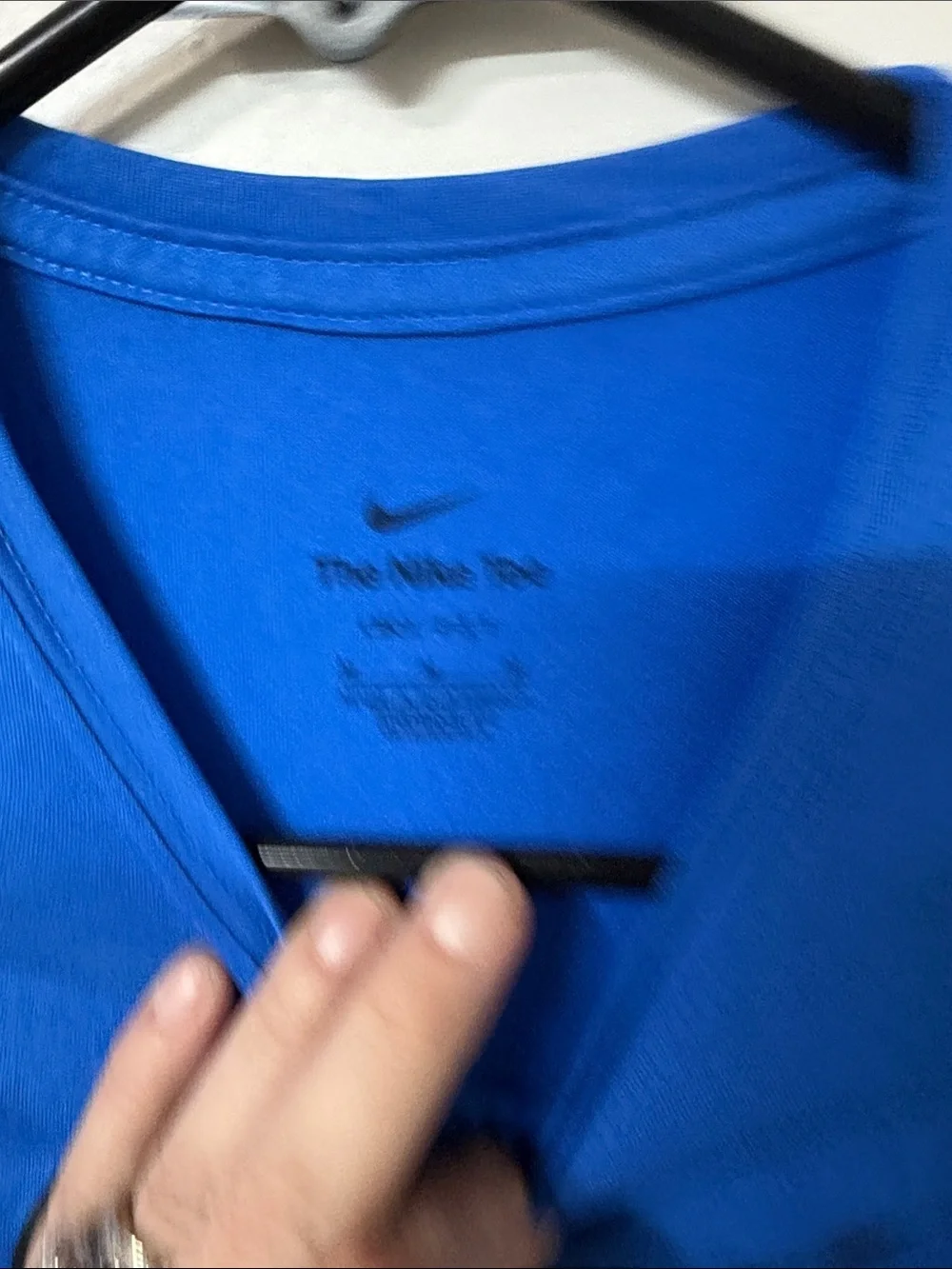 Nike Blue Short Sleeve Tee with Black Swoosh